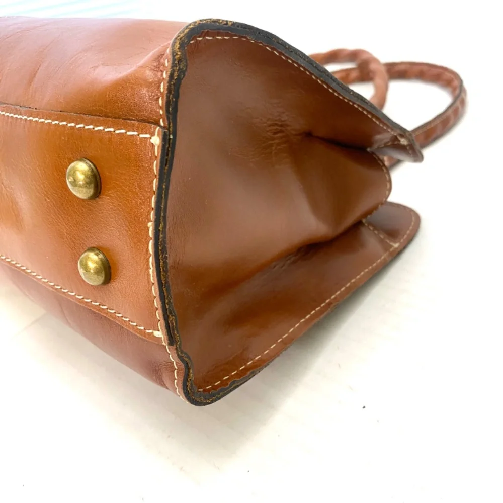 Patricia Nash Tan Rienzo Leather Heritage Collection Satchel
